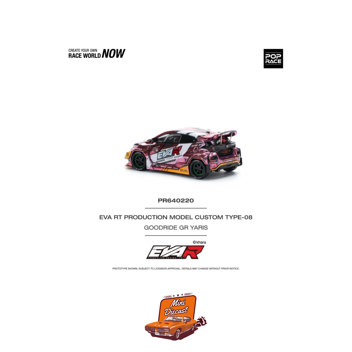 Pop Race EVA RT Production Model Custom Type-08 Goodride GR Yaris PR64-220