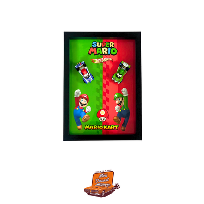 3D Car Frame – Hot Wheels Mario Kart (Mario & Luigi) – A4 Size