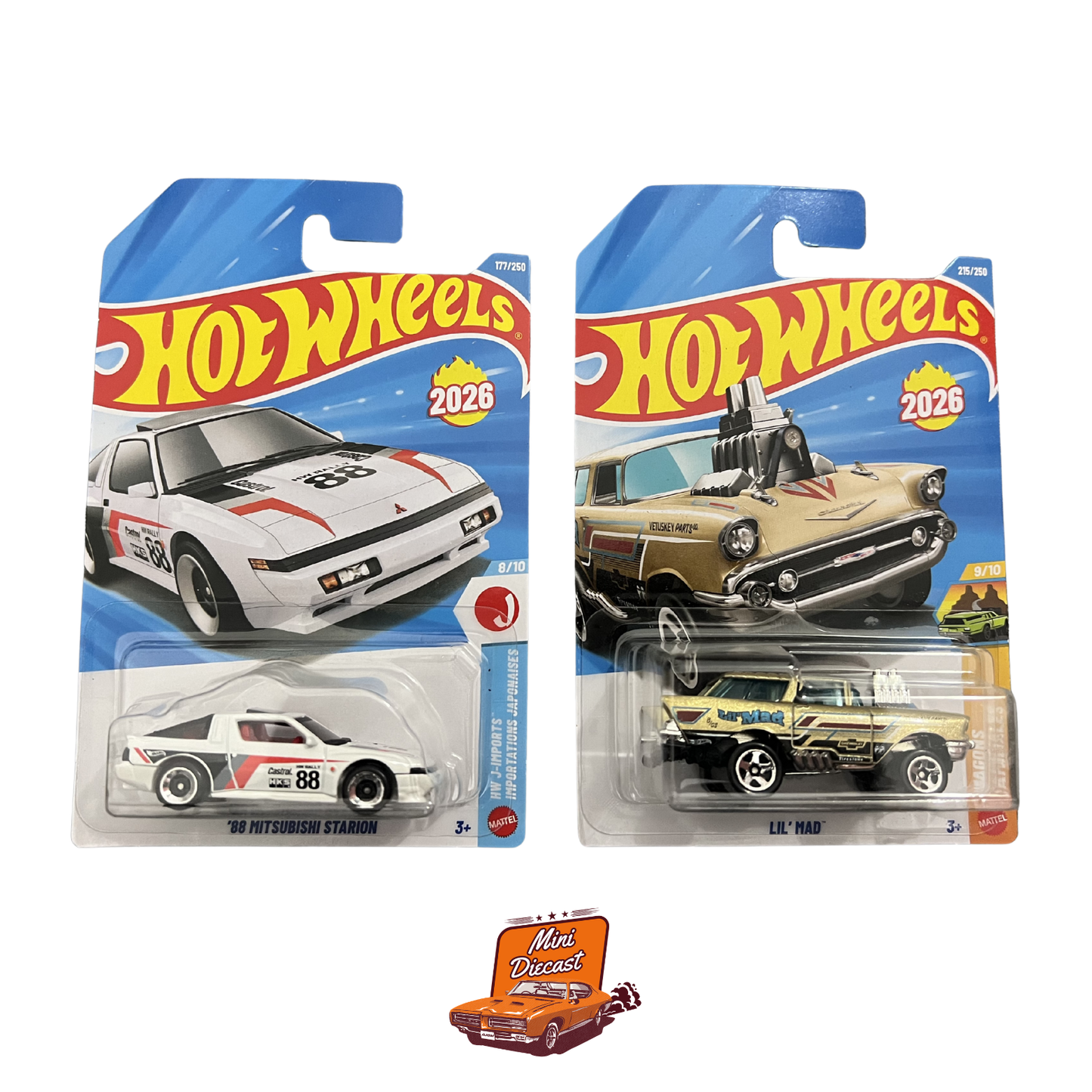 Hot Wheels Mainline (Set of 2) – '88 Mitsubishi Starion / Lil' Mad