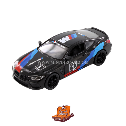 Kinsmart BMW M8 Competition Coupe (Livery Edition) – 1:38 Scale Black