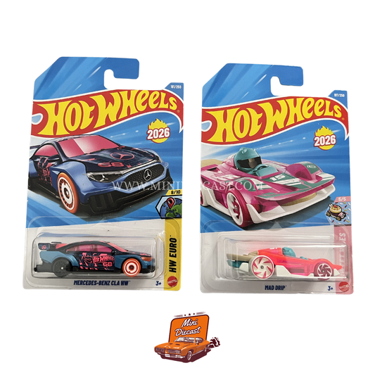 Hot Wheels Mainline (Set of 2) – Mercedes-Benz CLA HW / Mad Drip