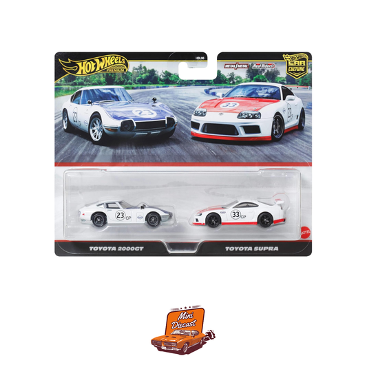 Hot Wheels Premium Car Culture 2-Pack – Toyota 2000GT & Toyota Supra
