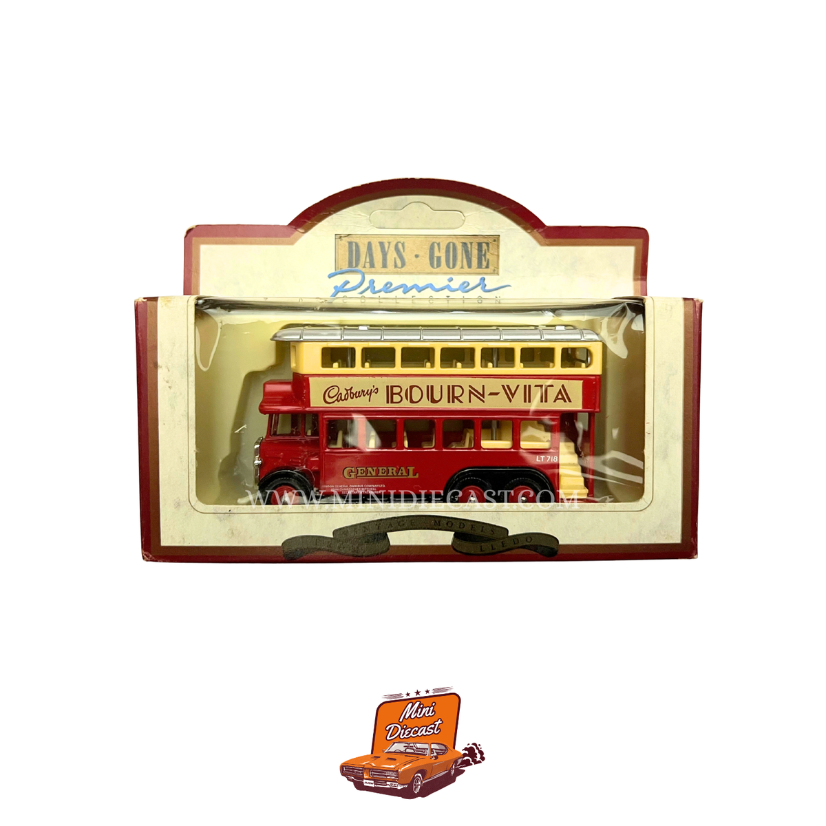 Lledo Days Gone Vintage Models Premier Collection 1931 AEC Renown Double Deck Bus Cadbury's Bourne-Vita Advertising Livery (49000)