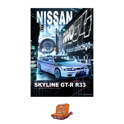 INNO64 Nissan Skyline GT-R N1 (R33) "Tuned by MINE'S" Silver IN64-R33-MINES-S