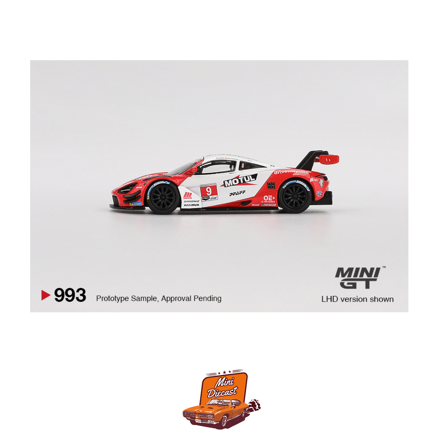 Damaged Box - Mini GT #993 McLaren 720S GT3 Evo Pfaff Motorsports 2024 IMSA Laguna (Imported) (Damaged Box)