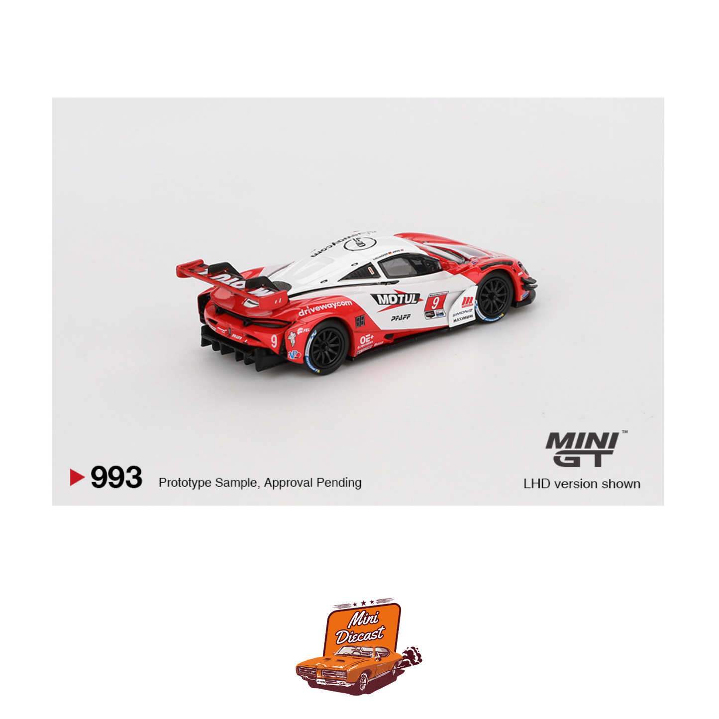 Damaged Box - Mini GT #993 McLaren 720S GT3 Evo Pfaff Motorsports 2024 IMSA Laguna (Imported) (Damaged Box)