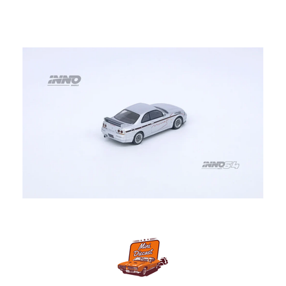 INNO64 Nissan Skyline GT-R N1 (R33) "Tuned by MINE'S" Silver IN64-R33-MINES-S