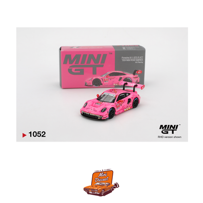 Mini GT #1052 Porsche 911 GT3 R “Roxy” #77 AO Racing 2024 IMSA Road America (Imported)