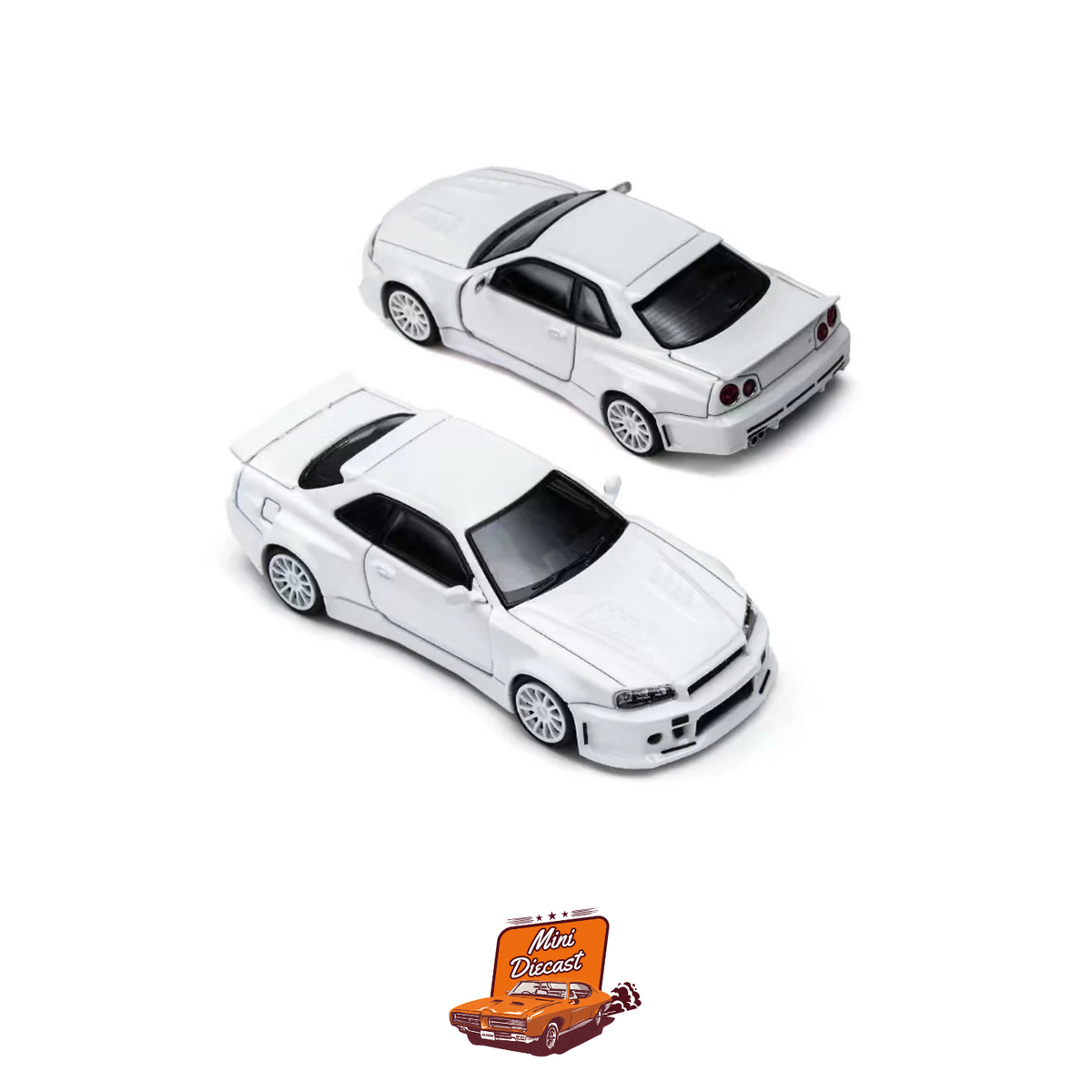 Time Micro × PSC Design Nissan R34 "Smilodon" White (Engineer Edition) (TM648402)