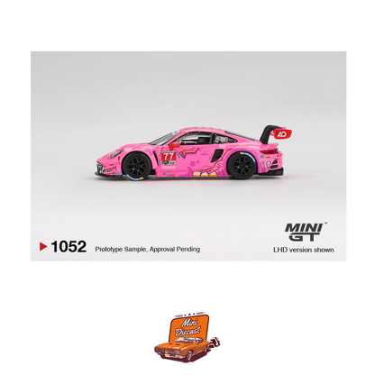 Mini GT #1052 Porsche 911 GT3 R “Roxy” #77 AO Racing 2024 IMSA Road America (Imported)