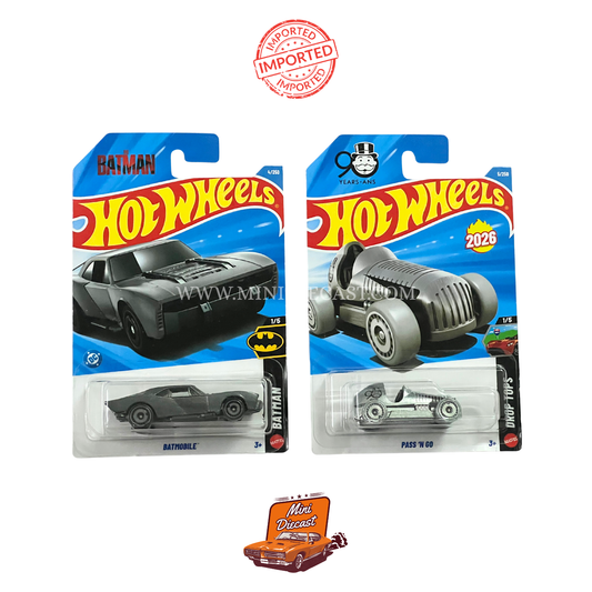 Hot Wheels Mainline (Set of 2) – Batmobile / Pass ’N Go (Imported)