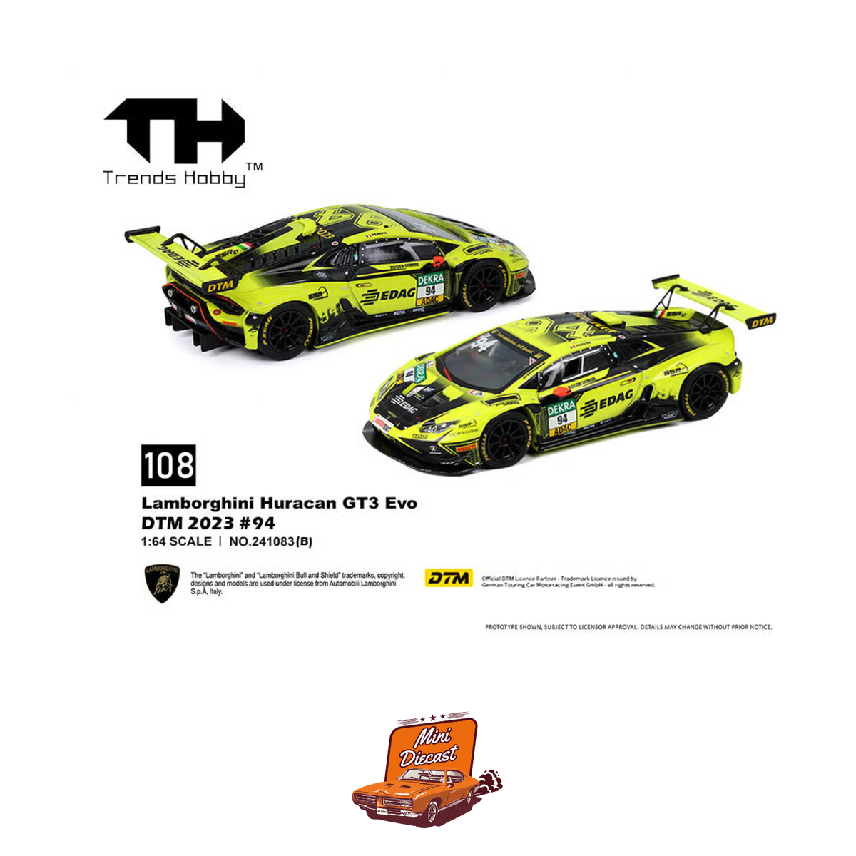 Trends Hobby Lamborghini Huracan GT3 EVO2 DTM 2023 #94 (241083(B))