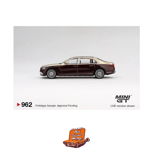 Mini GT #962 Mercedes-Maybach S 680 – Gold / Dark Red Metallic (Imported)