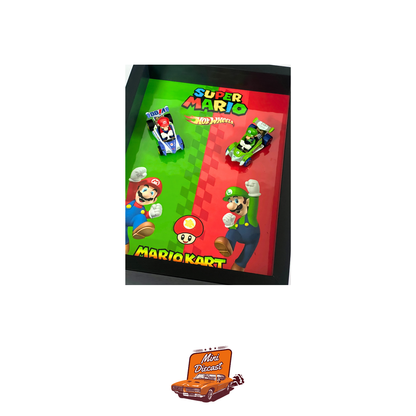 3D Car Frame – Hot Wheels Mario Kart (Mario & Luigi) – A4 Size