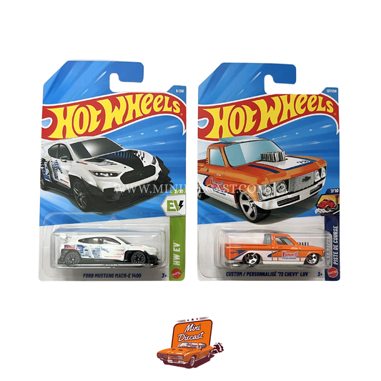 Hot Wheels Mainline (Set of 2) – Ford Mustang Mach-E 1400 / Custom ’72 Chevy® LUV