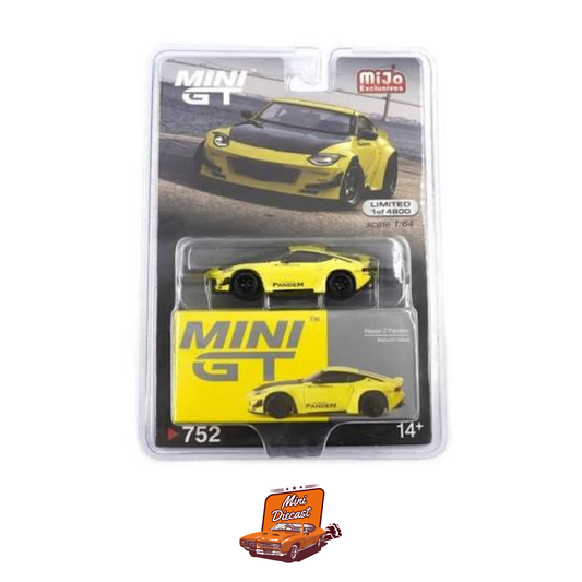 Mini GT #752 Nissan Z Pandem Ikazuchi Yellow - MiJo Exclusives (Blister Pack) (Imported)