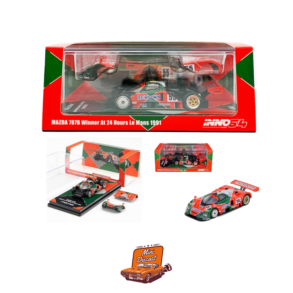 INNO64 Mazda 787B Winner at 24 Hours of Le Mans 1991 IN64-787B-LM91W