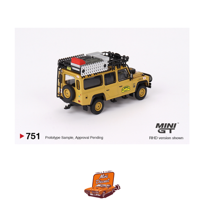 Mini GT #751 Land Rover Defender 110 1989 Camel Trophy Amazon Team Japan (Imported)
