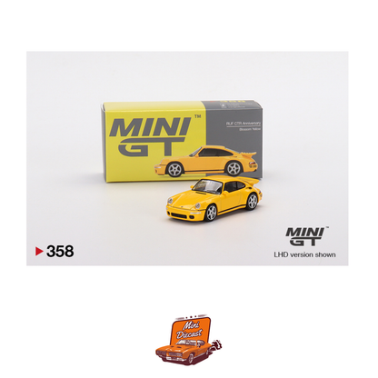 Mini GT #358 RUF CTR Anniversary Blossom Yellow (Imported)