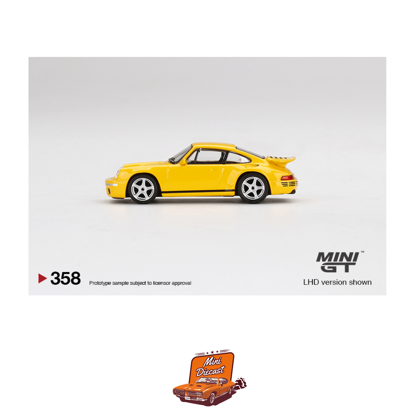 Mini GT #358 RUF CTR Anniversary Blossom Yellow (Imported)