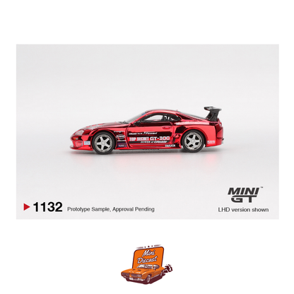 Mini GT #1132 Toyota Supra (A80) Top Secret GT-300 Top Secret Red Chrome