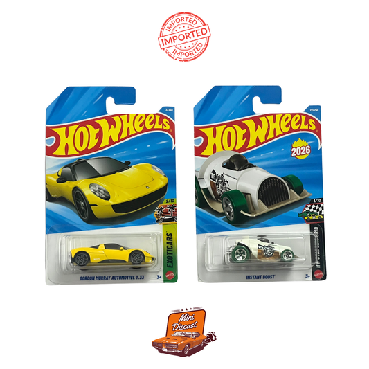 Hot Wheels Mainline (Set of 2) – Gordon Murray Automotive T.33 / Instant Boost (Imported)