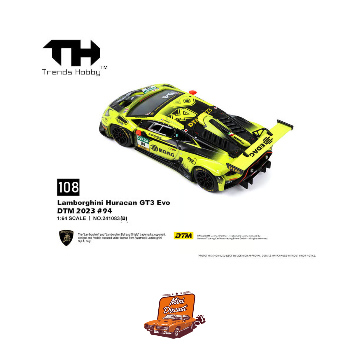 Trends Hobby Lamborghini Huracan GT3 EVO2 DTM 2023 #94 (241083(B))