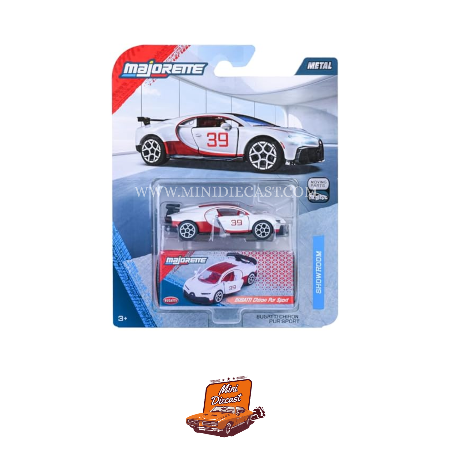 Majorette Showroom Deluxe Cars Bugatti Chiron Pur Sport