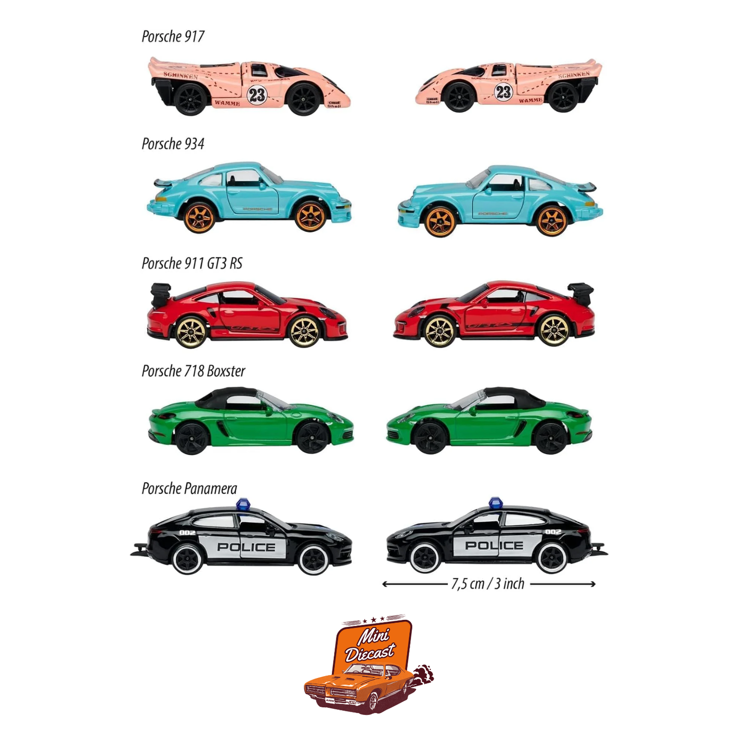 Majorette Porsche Edition – 5 Cars Gift Pack