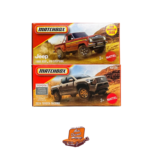 Matchbox (Set of 2) – 1980 Jeep® J10 Stepside / 2024 Toyota Tacoma
