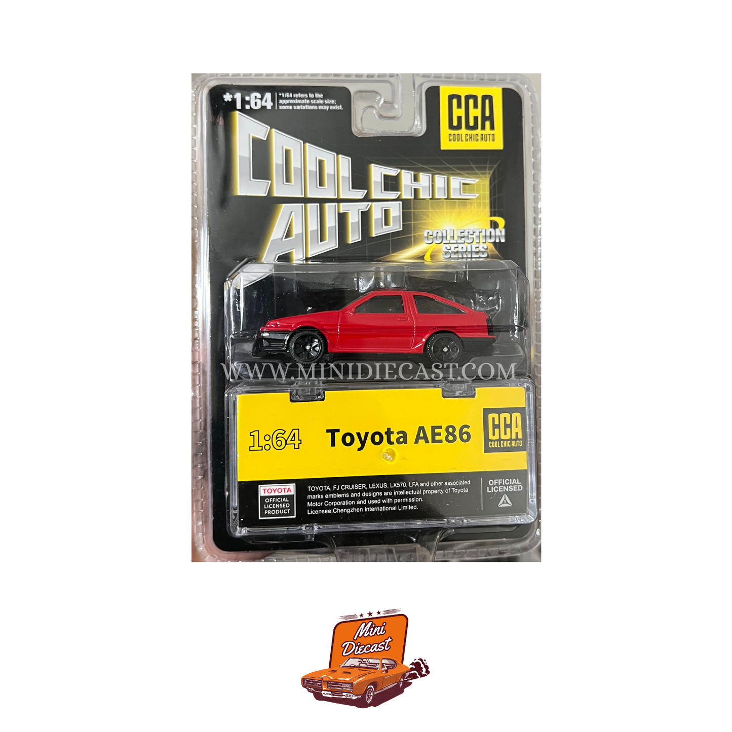 CCA Toyota AE6 Red – Blister Pack (With Stackable Display Box)