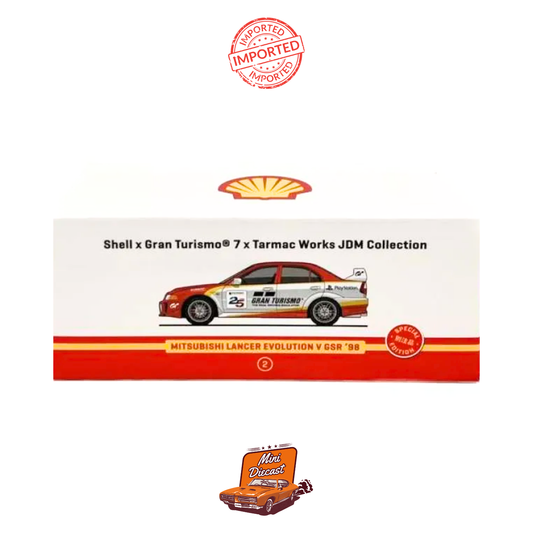 Shell x Gran Turismo 7 PlayStation x Tarmac Works JDM Collection Mitsubishi Lancer Evolution V GSR '98 (Unsealed)