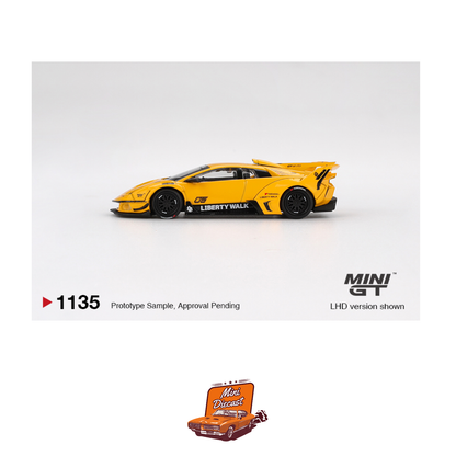 Mini GT #1135 Lamborghini LB-Silhouette WORKS Murciélago GT Evo Yellow (Imported)