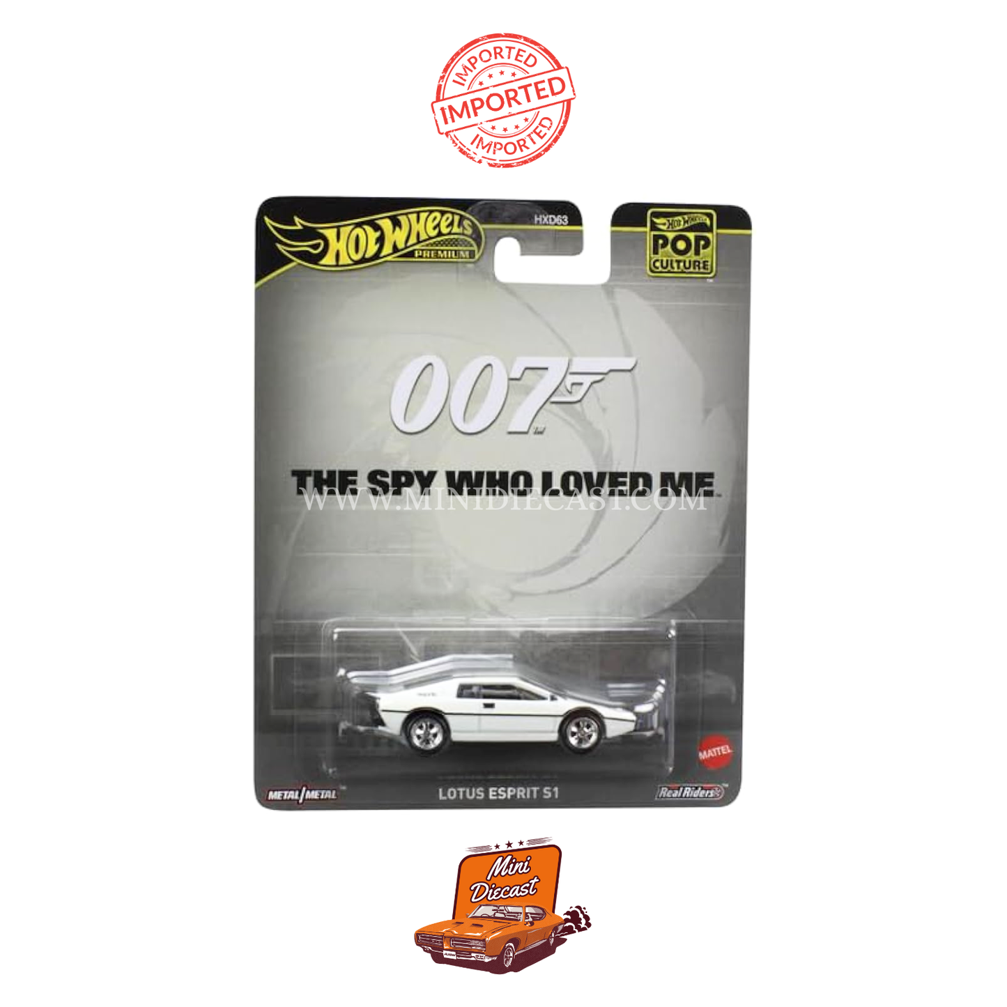 Hot Wheels Premium Pop Culture 007 – Lotus Esprit S1 “The Spy Who Loved Me” (Imported)