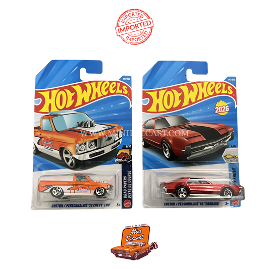 Hot Wheels Mainline (Set of 2) – Custom '72 Chevy LUV / Custom '66 Toronado (Imported)