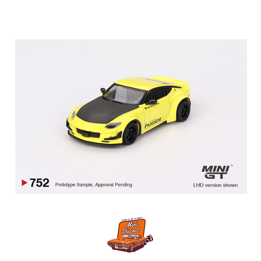 Mini GT #752 Nissan Z Pandem Ikazuchi Yellow - MiJo Exclusives (Blister Pack) (Imported)