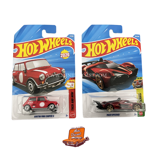Hot Wheels Mainline (Set of 2) – Austin Mini Cooper S / Mach Speeder