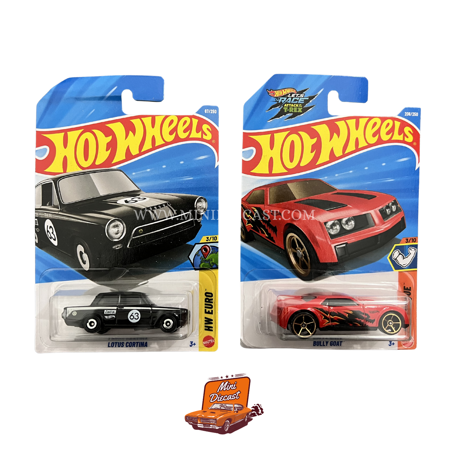 Hot Wheels Mainline (Set of 2) – Lotus Cortina / Bully Goat