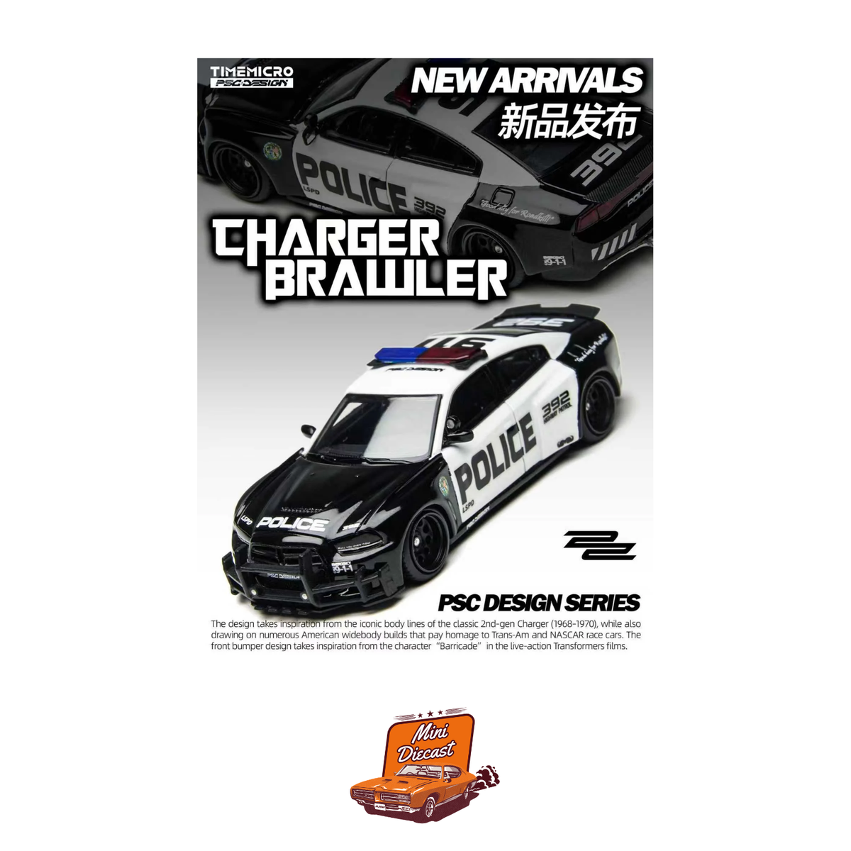 Time Micro X PSC DESIGN Charger "Brawler" LSPD (TM648201)