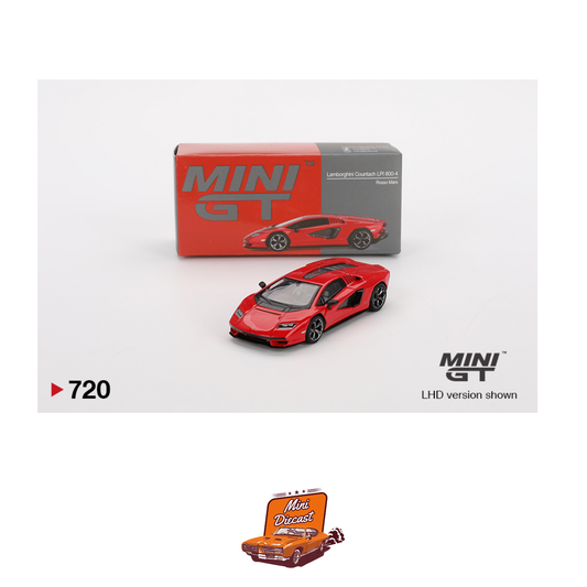 Mini GT #720 Lamborghini Countach LPI 800-4 Rosso Mars (Imported)