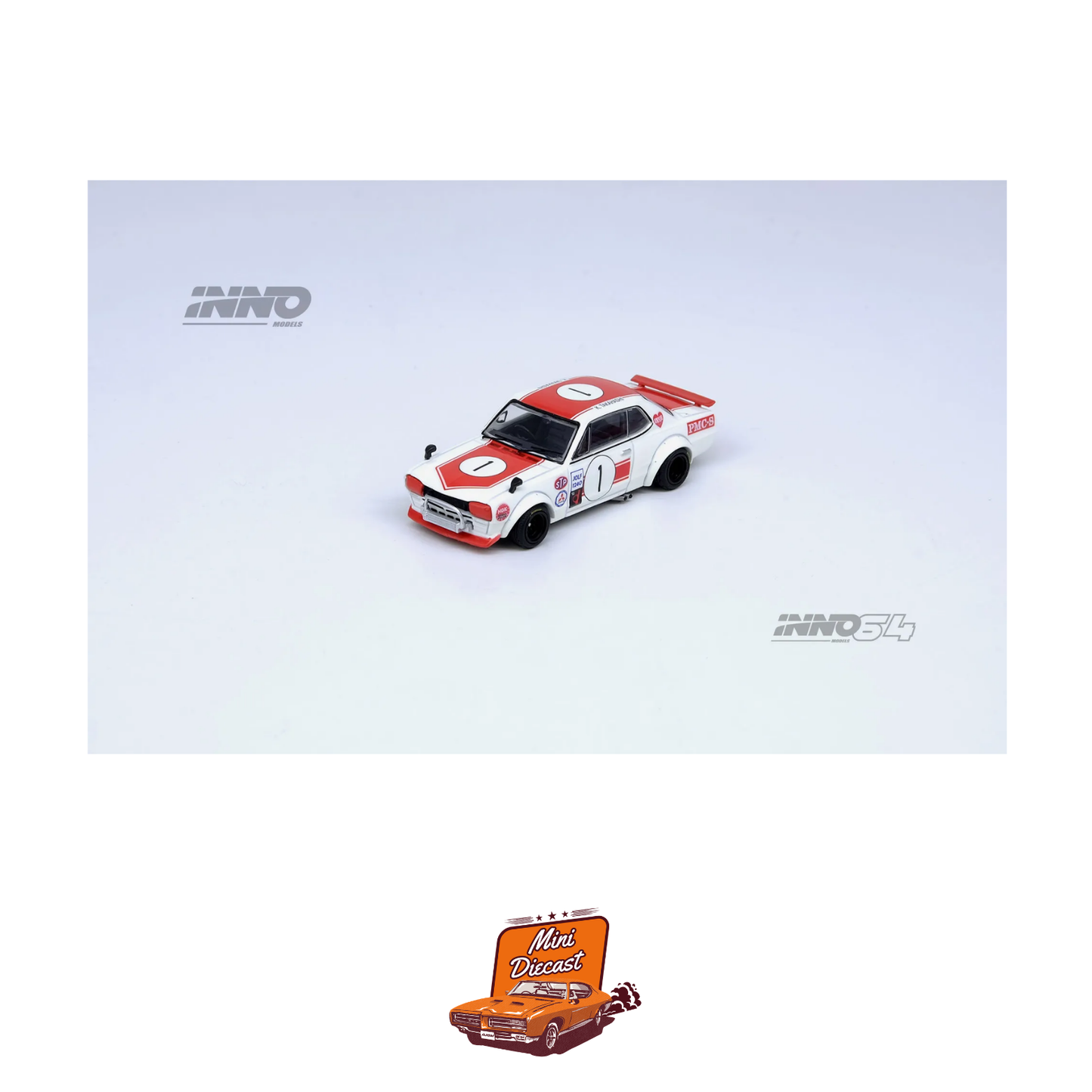 INNO64 Nissan Skyline 2000 GT-R (KPGC10) #1 Takahashi Kunimitsu Fuji Masters 250km 1971 IN64-KPGC10-FM1971