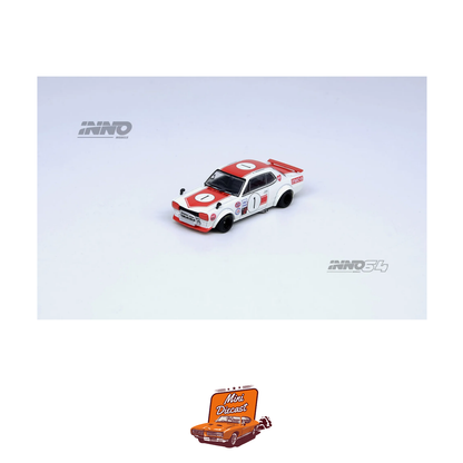 INNO64 Nissan Skyline 2000 GT-R (KPGC10) #1 Takahashi Kunimitsu Fuji Masters 250km 1971 IN64-KPGC10-FM1971