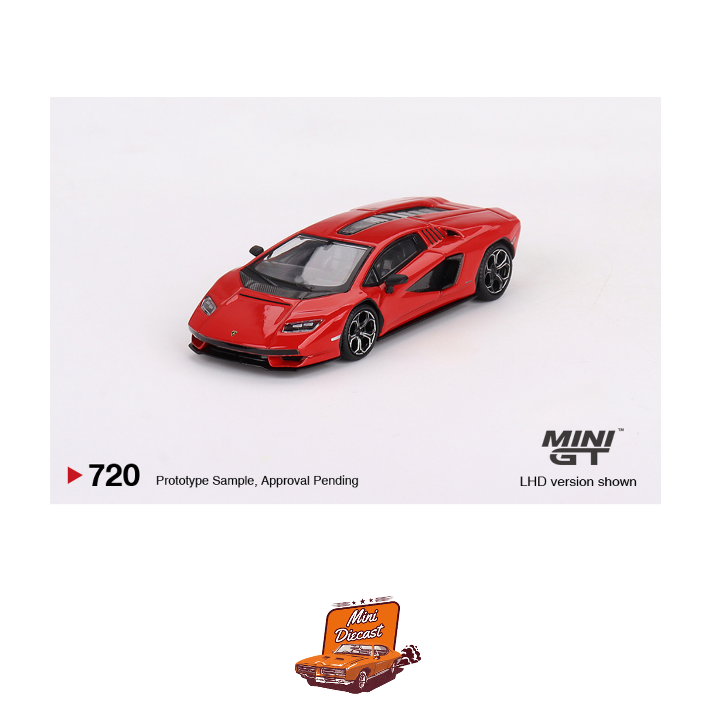 Mini GT #720 Lamborghini Countach LPI 800-4 Rosso Mars (Imported)