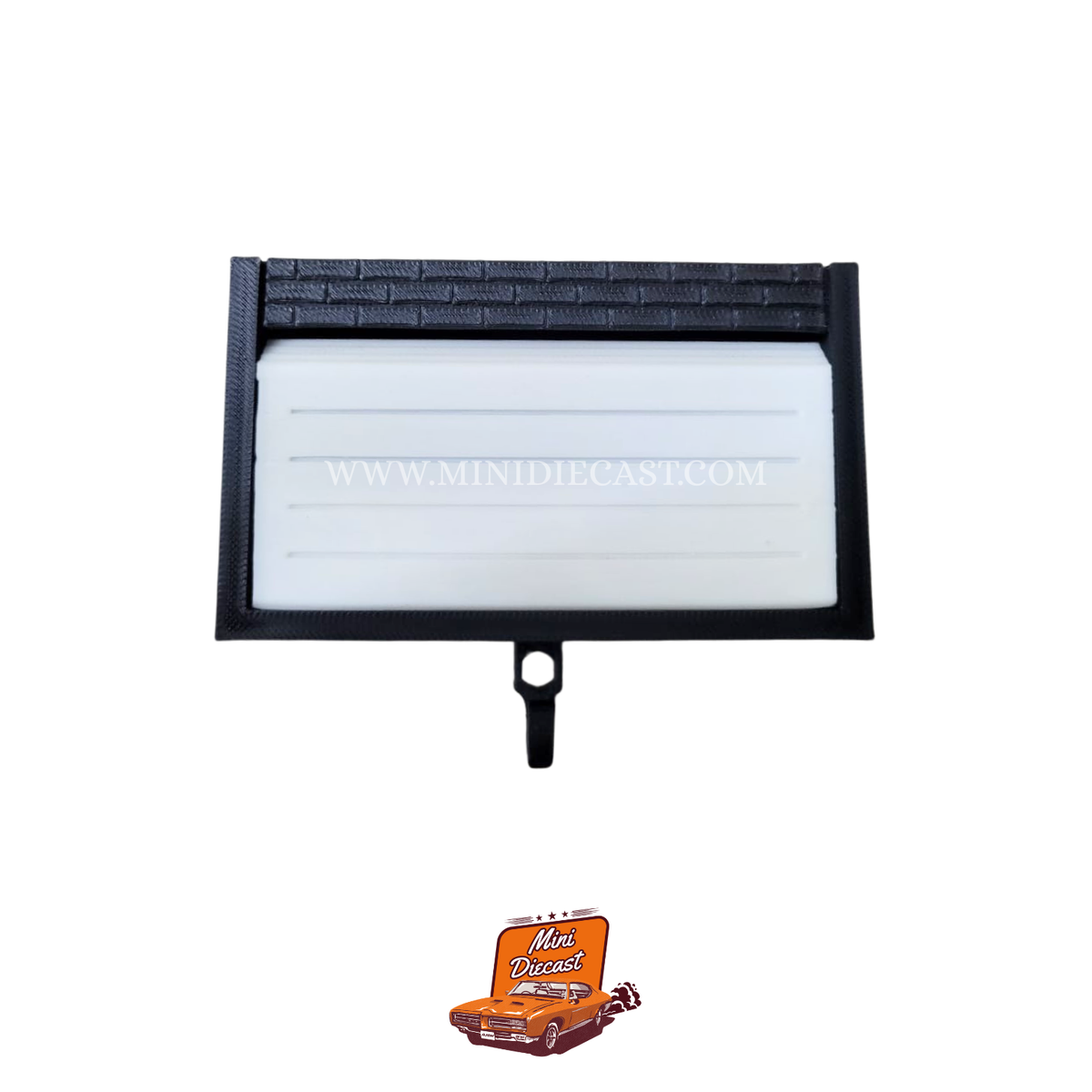 1:64 Mini Garage Key Holder 3D Printed - Black