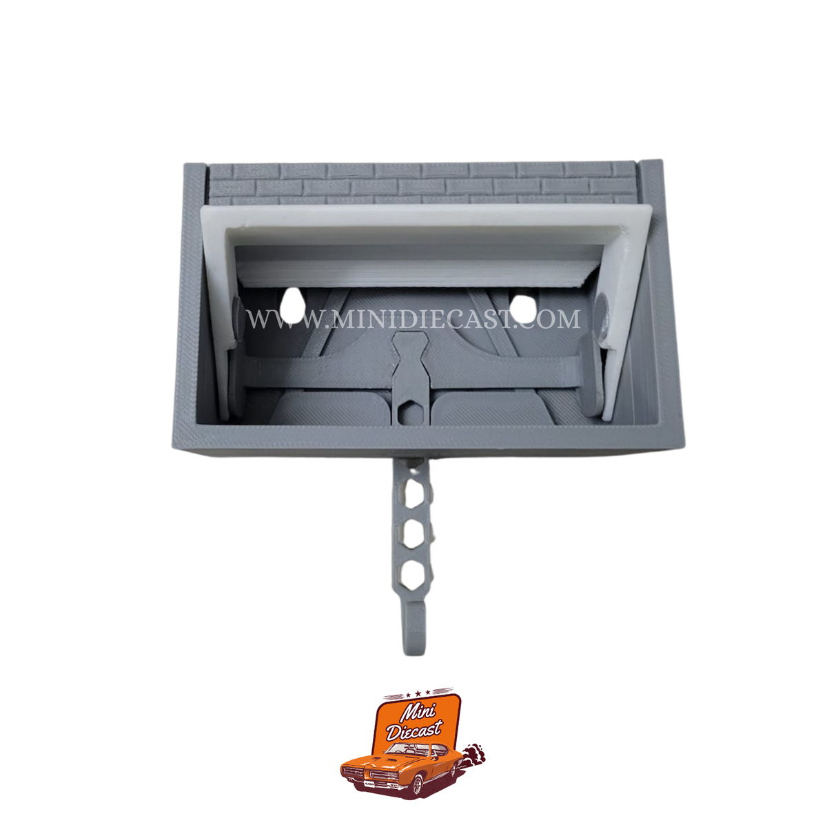 1:64 Mini Garage Key Holder 3D Printed - Grey