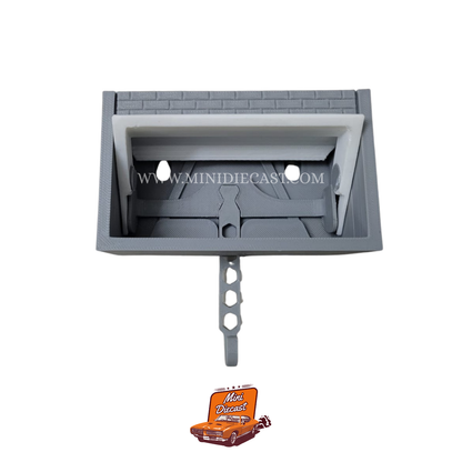 1:64 Mini Garage Key Holder 3D Printed - Grey