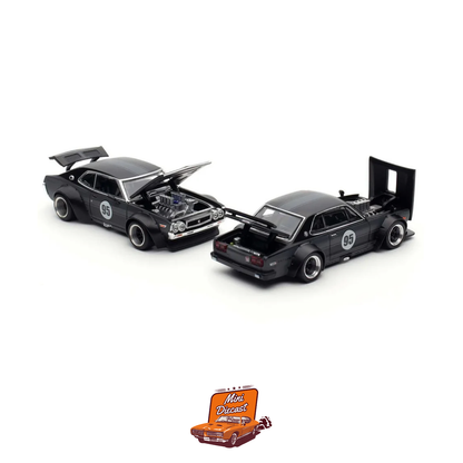 Pop Race Skyline GT-R V8 Drift Hakosuka & Datsun Laurel C130 Set (2025 HK Toy Car Salon Exclusive) (2 Cars)