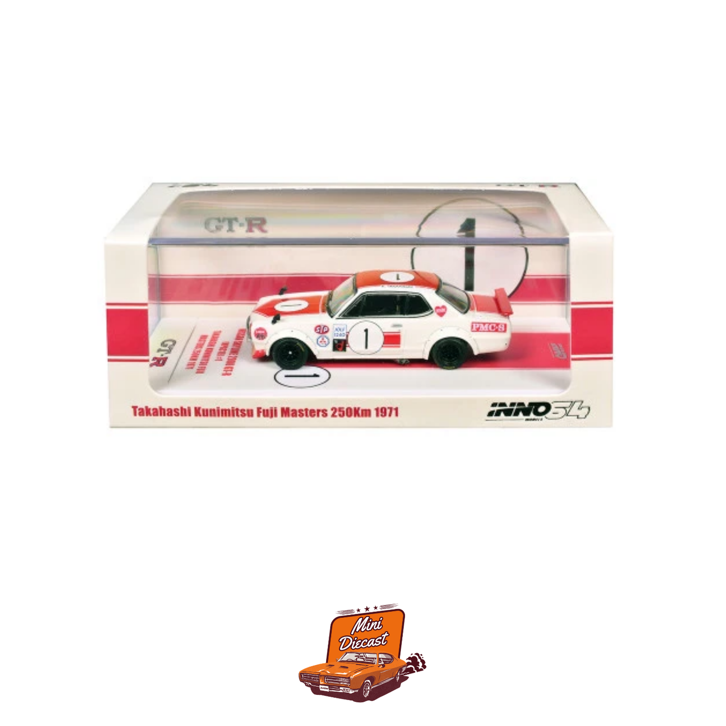 INNO64 Nissan Skyline 2000 GT-R (KPGC10) #1 Takahashi Kunimitsu Fuji Masters 250km 1971 IN64-KPGC10-FM1971