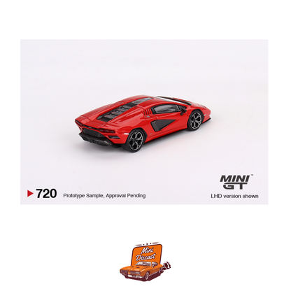 Mini GT #720 Lamborghini Countach LPI 800-4 Rosso Mars (Imported)
