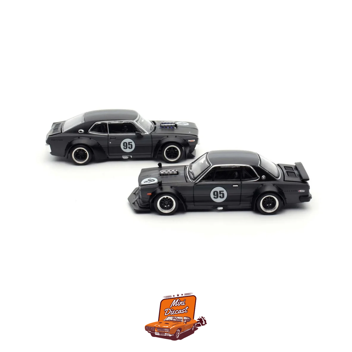 Pop Race Skyline GT-R V8 Drift Hakosuka & Datsun Laurel C130 Set (2025 HK Toy Car Salon Exclusive) (2 Cars)